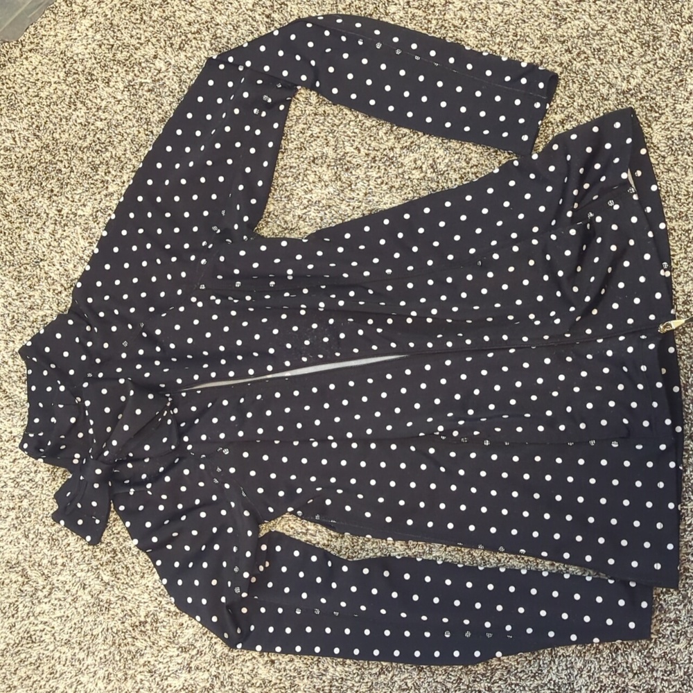 Kate Spade Bow Yoga Jacket, small, polkadots